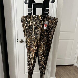 FISHINGSIR Nylon PVC Waders Camouflage Bootfoot Chest Waders for Fishing Hunting